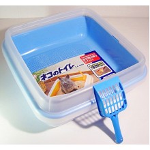 IRIS CA-400N 日本 IRIS 貓用廁所(有砂隔)-藍色